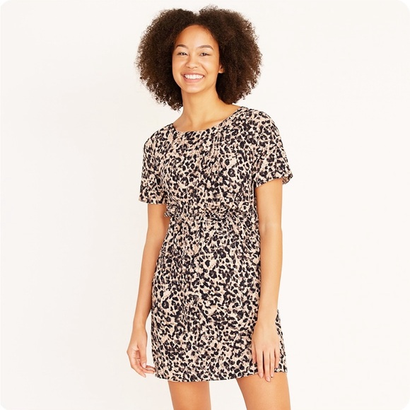 BCBGeneration Dresses & Skirts - BCBGeneration Animal Print Size 8 Lace Up Back Mini Dress